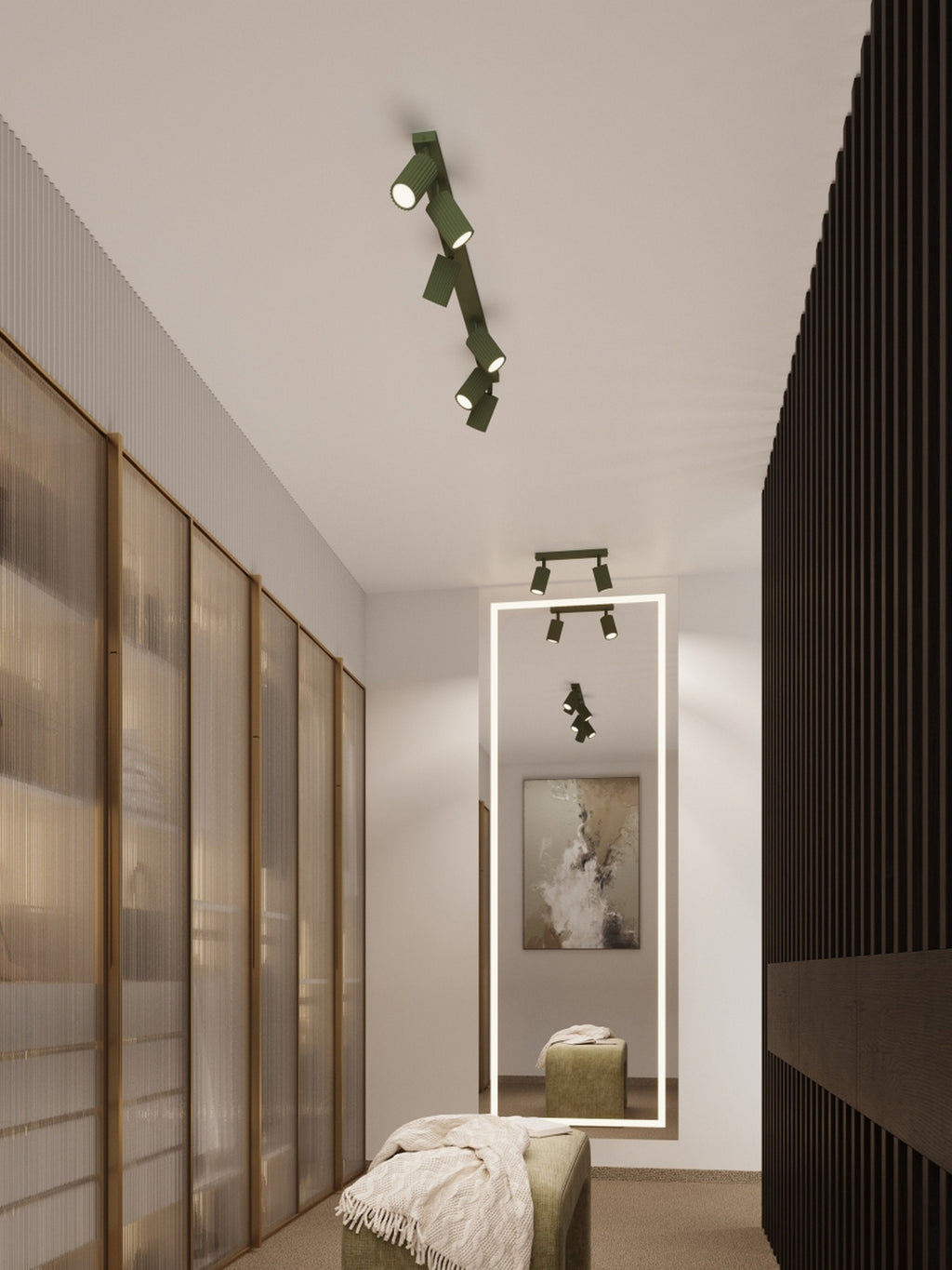 Plafonnier LED Jolef - Vert olive