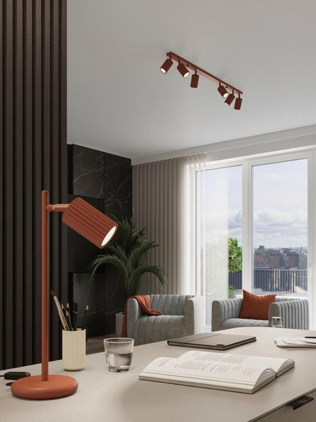 Plafonnier LED Jolef - Terracotta