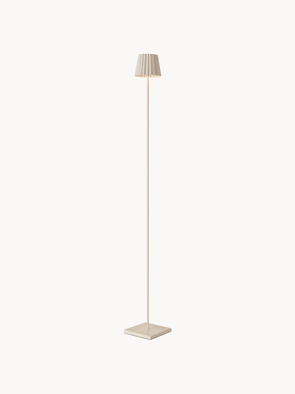 Lampadaire d'extérieur LED mobile Troll 2.0, intensité ajustable - Beige clair