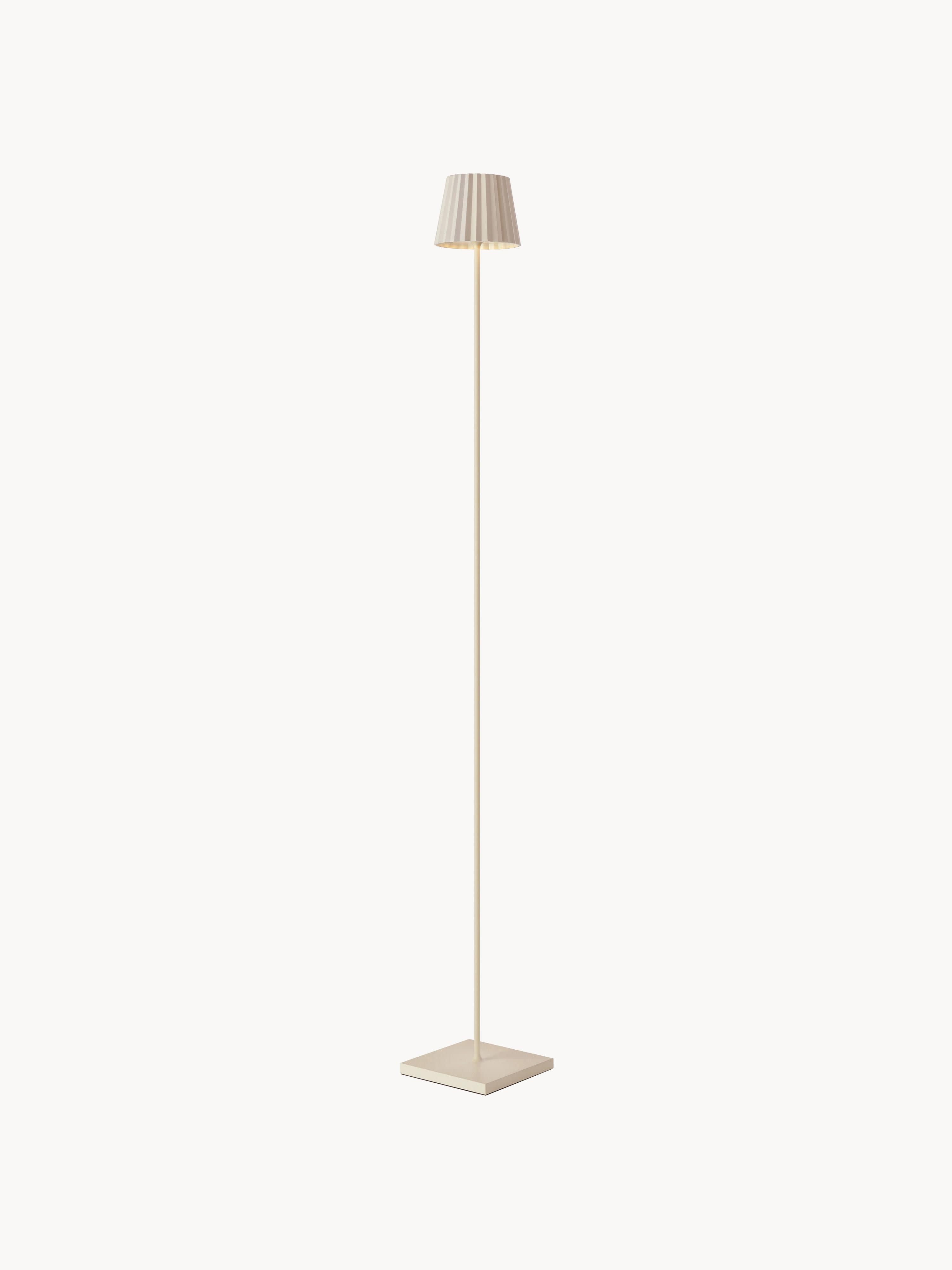 Lampadaire d'extérieur LED mobile Troll 2.0, intensité ajustable - Beige clair