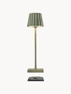 Lampe à poser LED d'extérieur portable Assar, intensité lumineuse variable - Vert olive