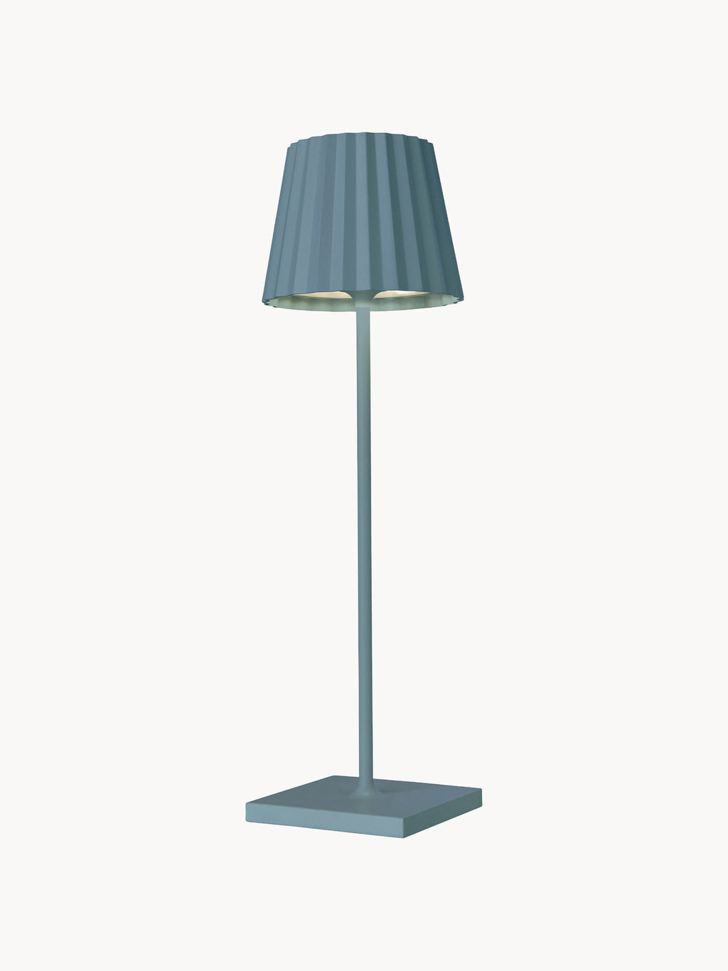 Lampe à poser LED d'extérieur portable Hayes, intensité lumineuse variable - Gris bleu