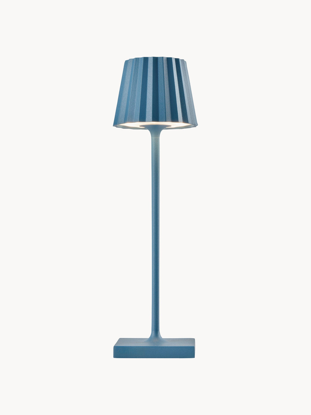 Lampe à poser LED d'extérieur portable Assar, intensité lumineuse variable - Gris bleu