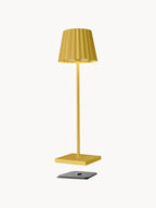 Lampe à poser LED d'extérieur portable Hayes, intensité lumineuse variable - Jaune moutarde