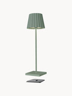 Lampe à poser LED d'extérieur portable Hayes, intensité lumineuse variable - Vert sauge