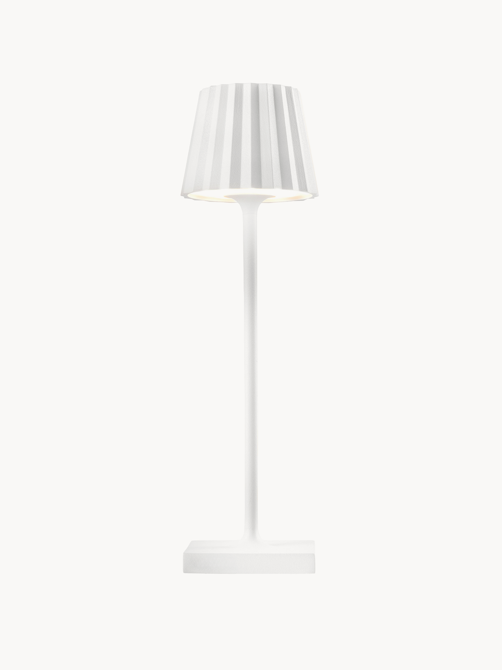 Lampe à poser LED d'extérieur portable Assar, intensité lumineuse variable - Blanc