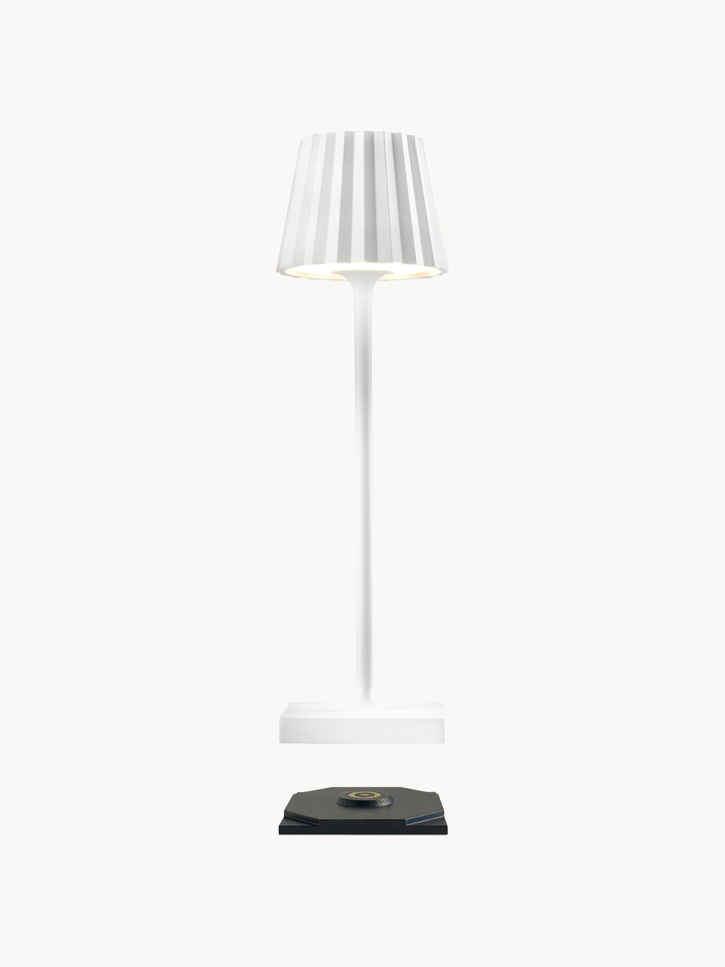 Lampe à poser LED d'extérieur portable Assar, intensité lumineuse variable - Blanc