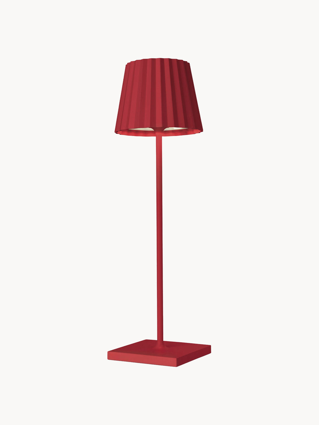Lampe à poser LED d'extérieur portable Hayes, intensité lumineuse variable - Rouge rouille