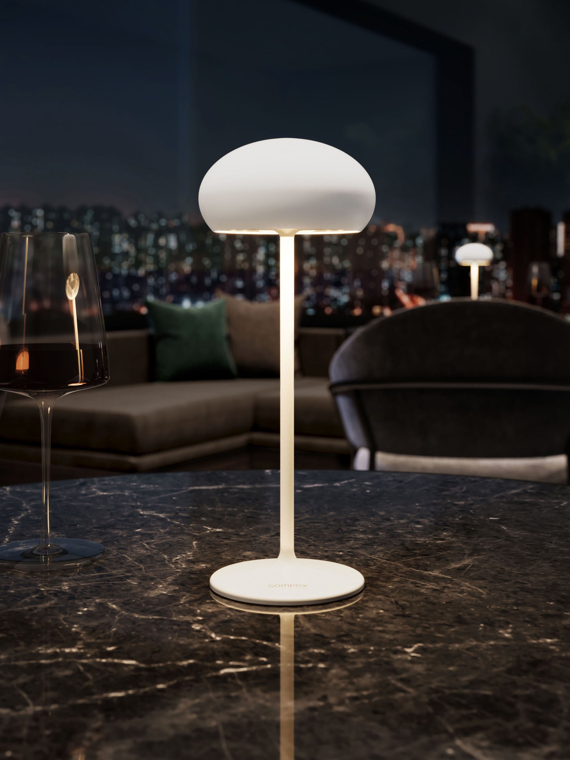 Lampe à poser LED portable Stenvar, intensité lumineuse variable - Blanc