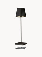 Lampe à poser LED d'extérieur portable Hayes, intensité lumineuse variable - Noir