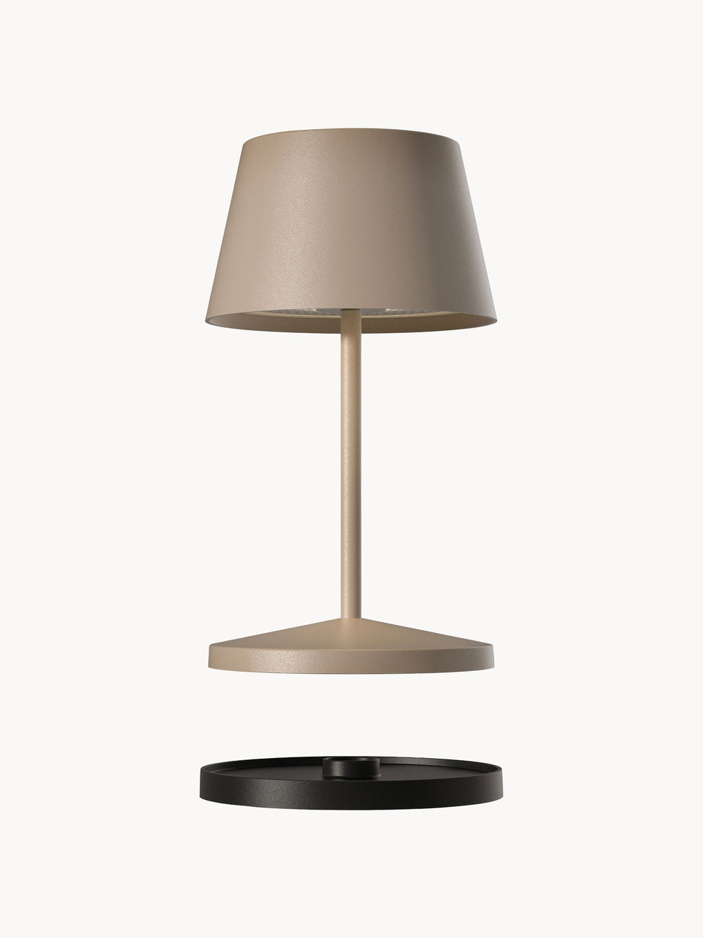 Lampe à poser LED d'extérieur portable Thorgeir, intensité lumineuse variable - Beige
