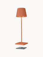 Lampe à poser LED d'extérieur portable Hayes, intensité lumineuse variable - Orange