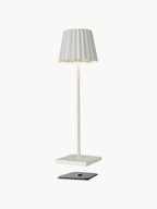 Lampe à poser LED d'extérieur portable Hayes, intensité lumineuse variable - Blanc cassé