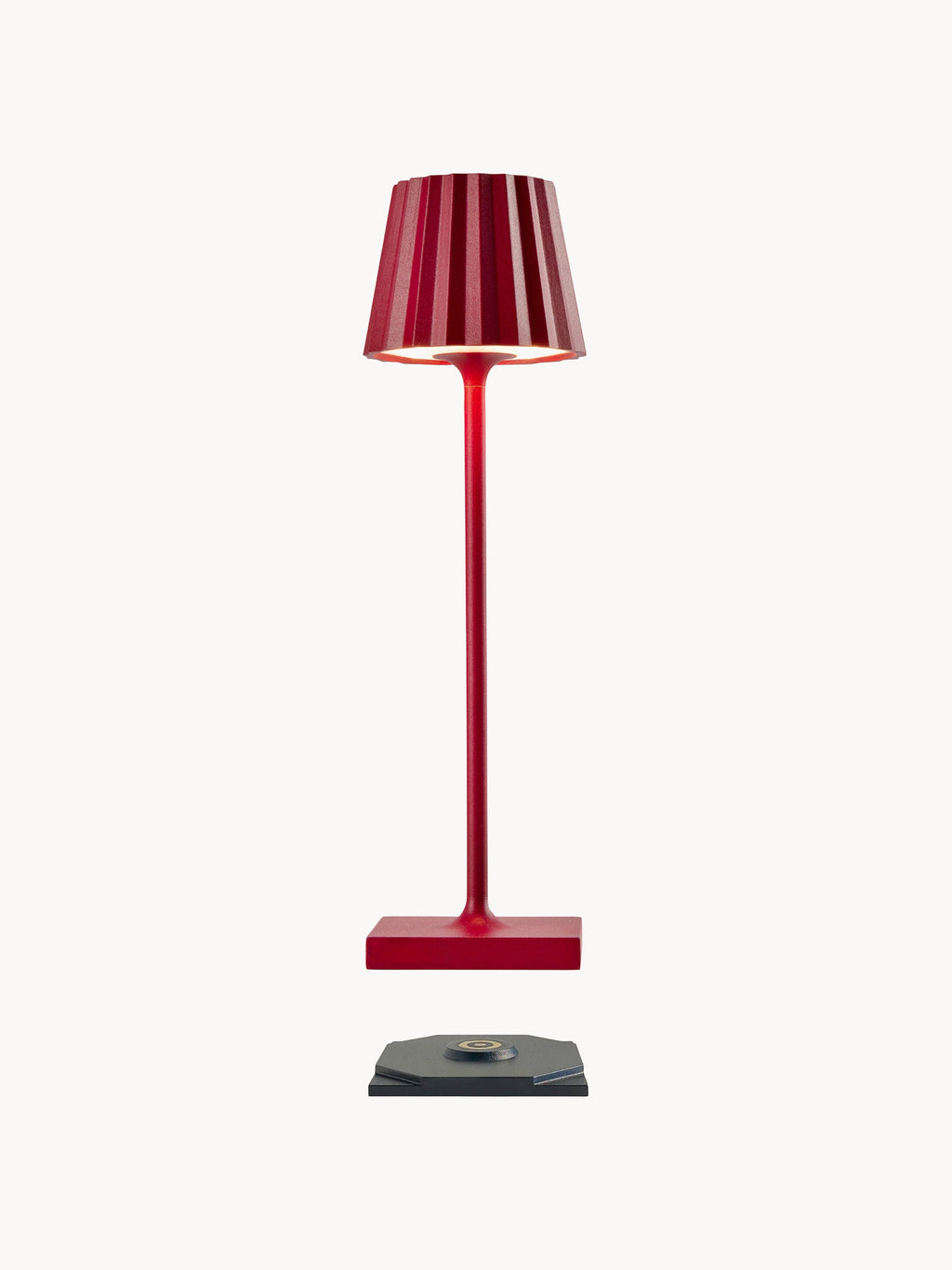 Lampe à poser LED d'extérieur portable Assar, intensité lumineuse variable - Bordeaux