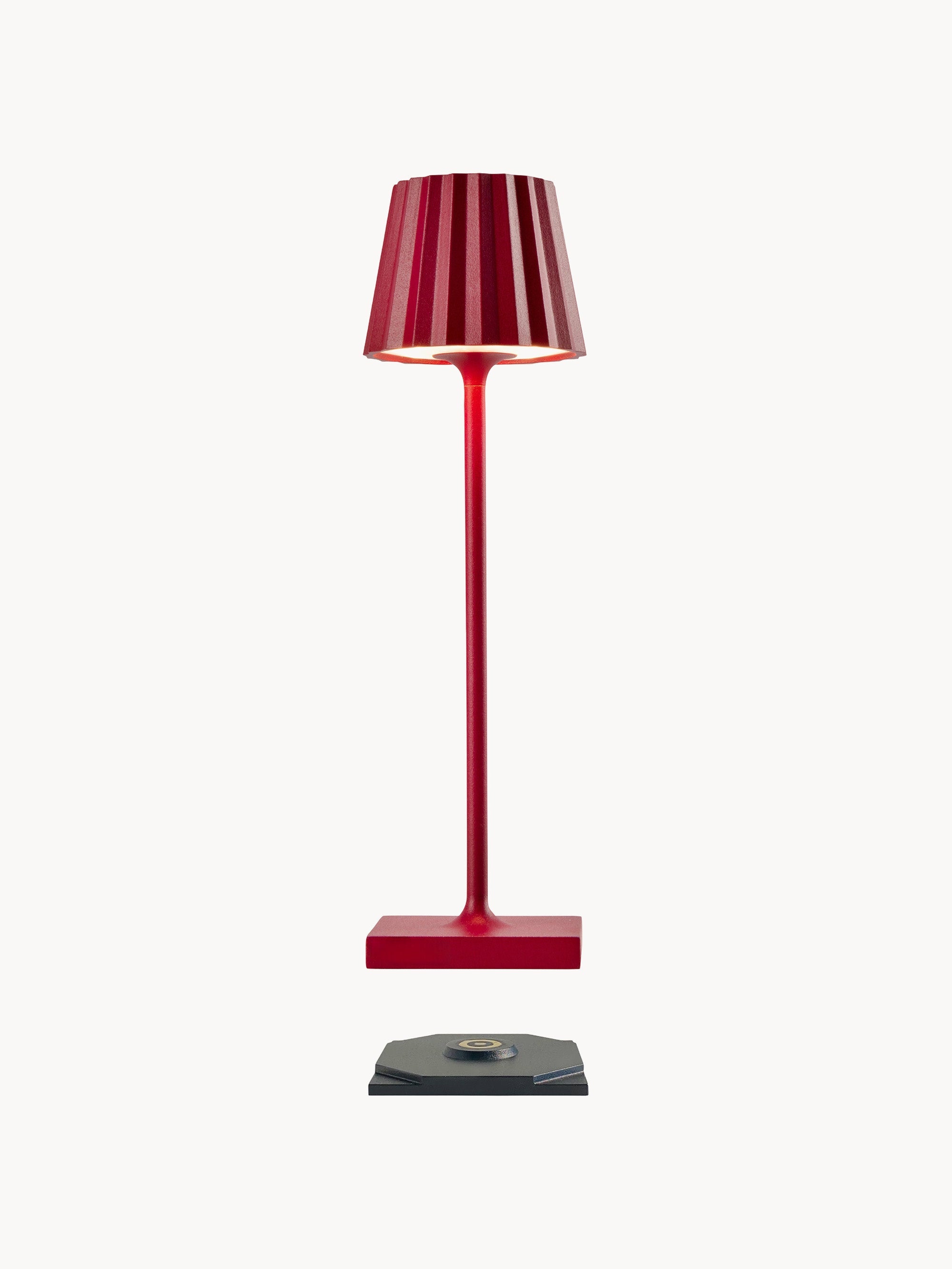 Lampe à poser LED d'extérieur portable Assar, intensité lumineuse variable - Bordeaux