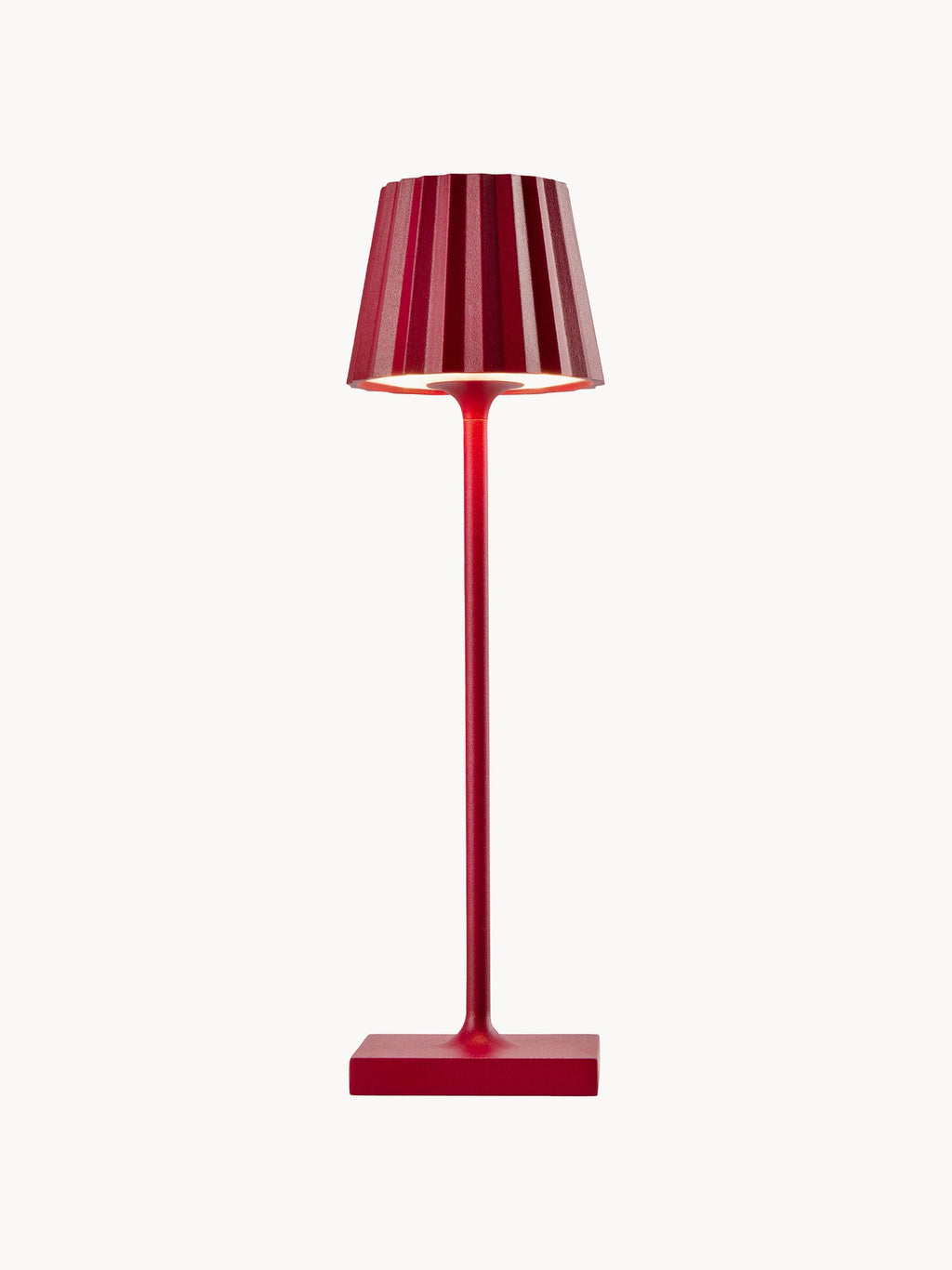 Lampe à poser LED d'extérieur portable Assar, intensité lumineuse variable - Bordeaux
