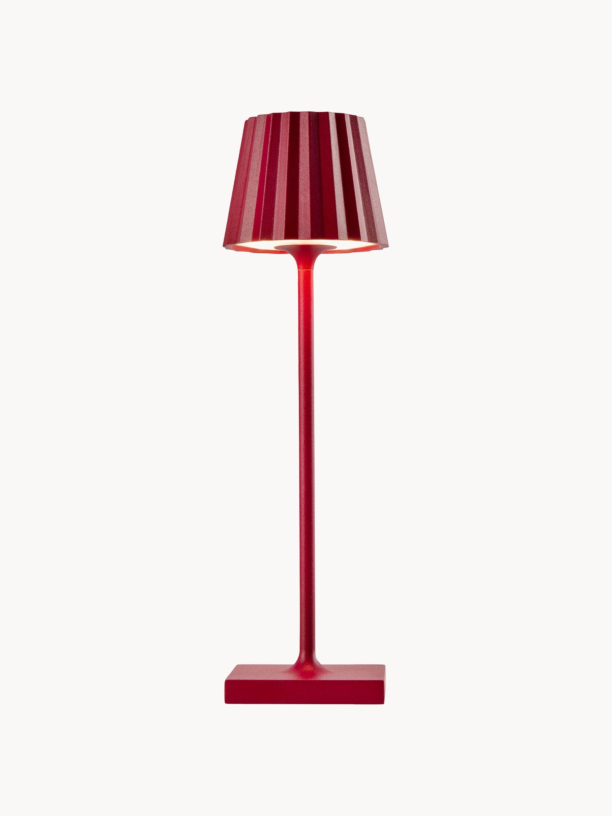 Lampe à poser LED d'extérieur portable Assar, intensité lumineuse variable - Bordeaux