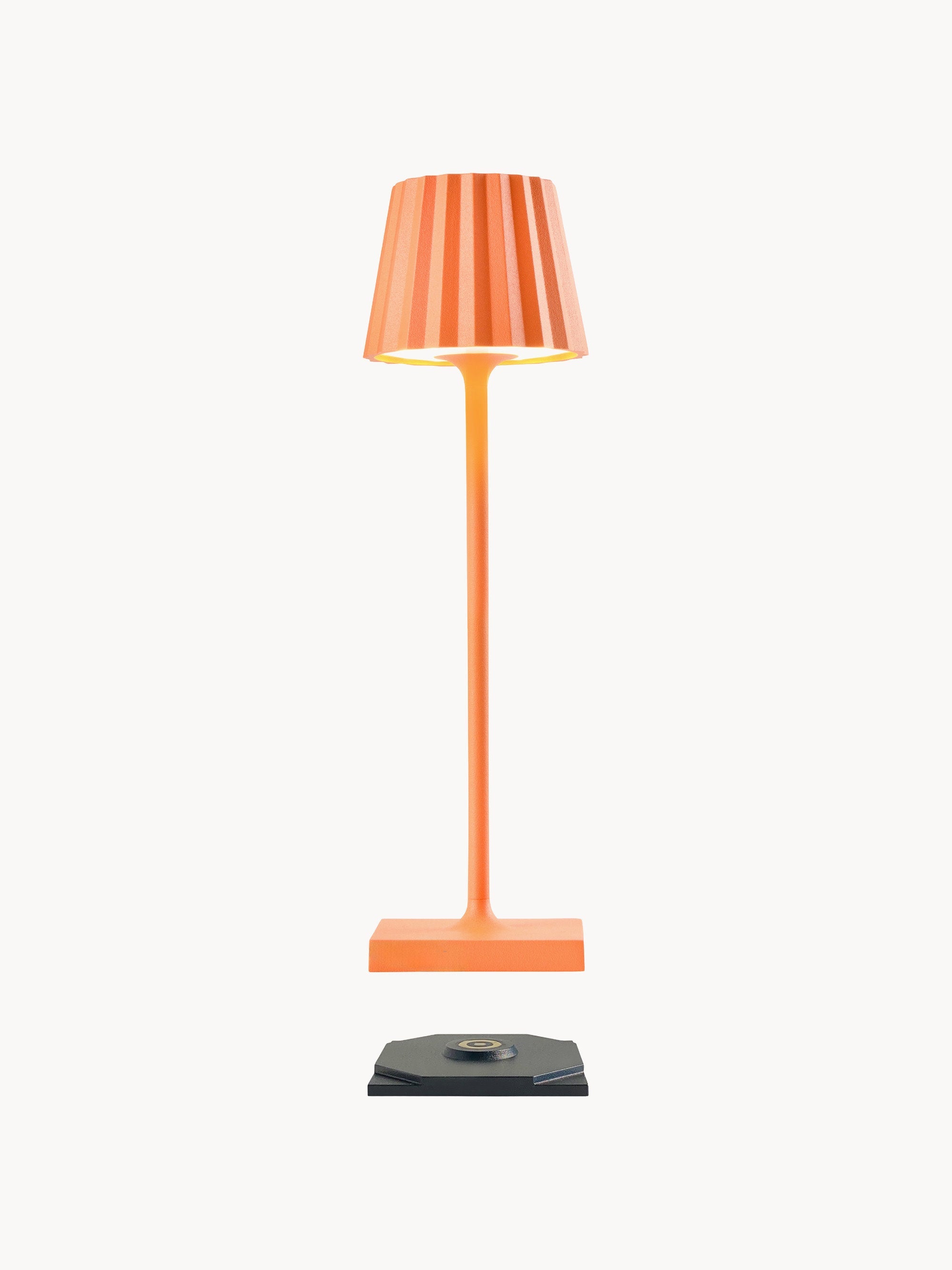 Lampe à poser LED d'extérieur portable Assar, intensité lumineuse variable - Orange