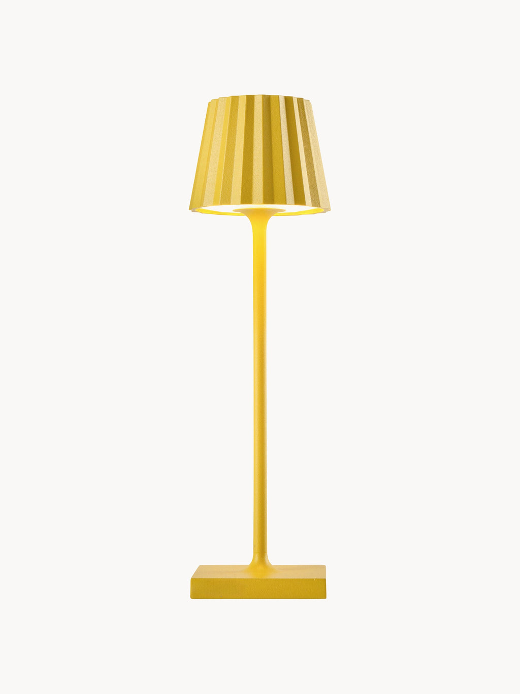 Lampe à poser LED d'extérieur portable Assar, intensité lumineuse variable - Jaune soleil