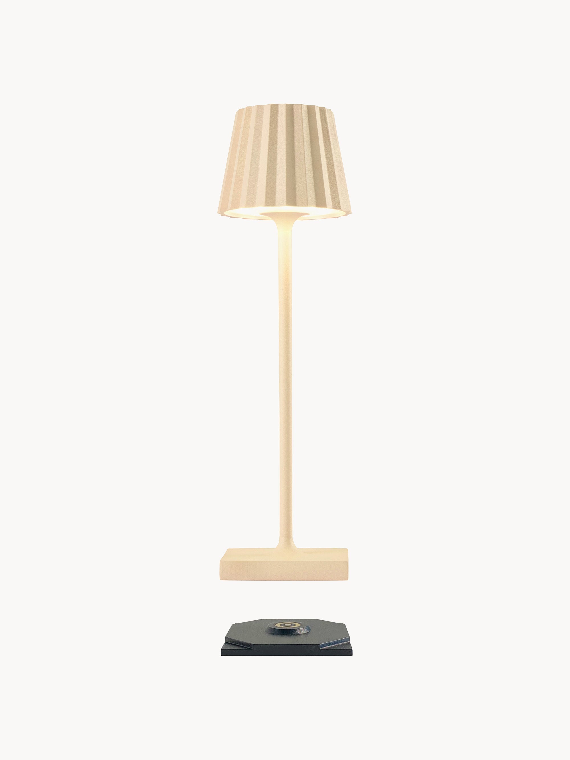 Lampe à poser LED d'extérieur portable Assar, intensité lumineuse variable - Champagne