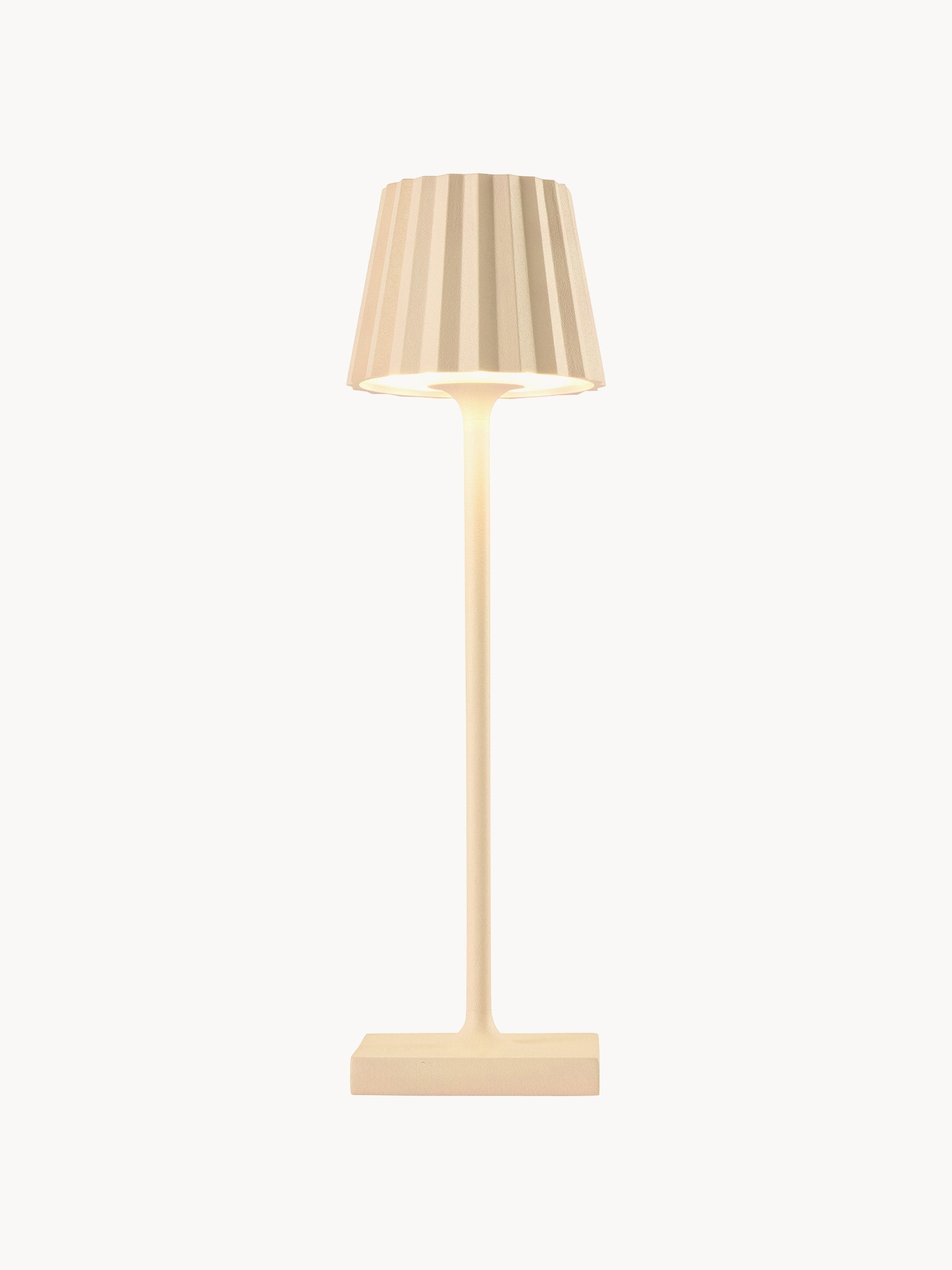 Lampe à poser LED d'extérieur portable Assar, intensité lumineuse variable - Champagne