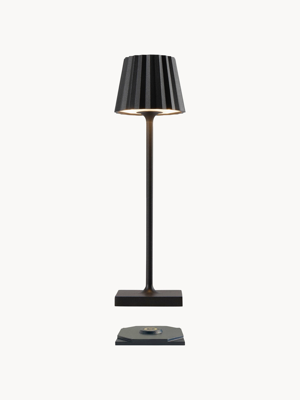 Lampe à poser LED d'extérieur portable Assar, intensité lumineuse variable - Noir