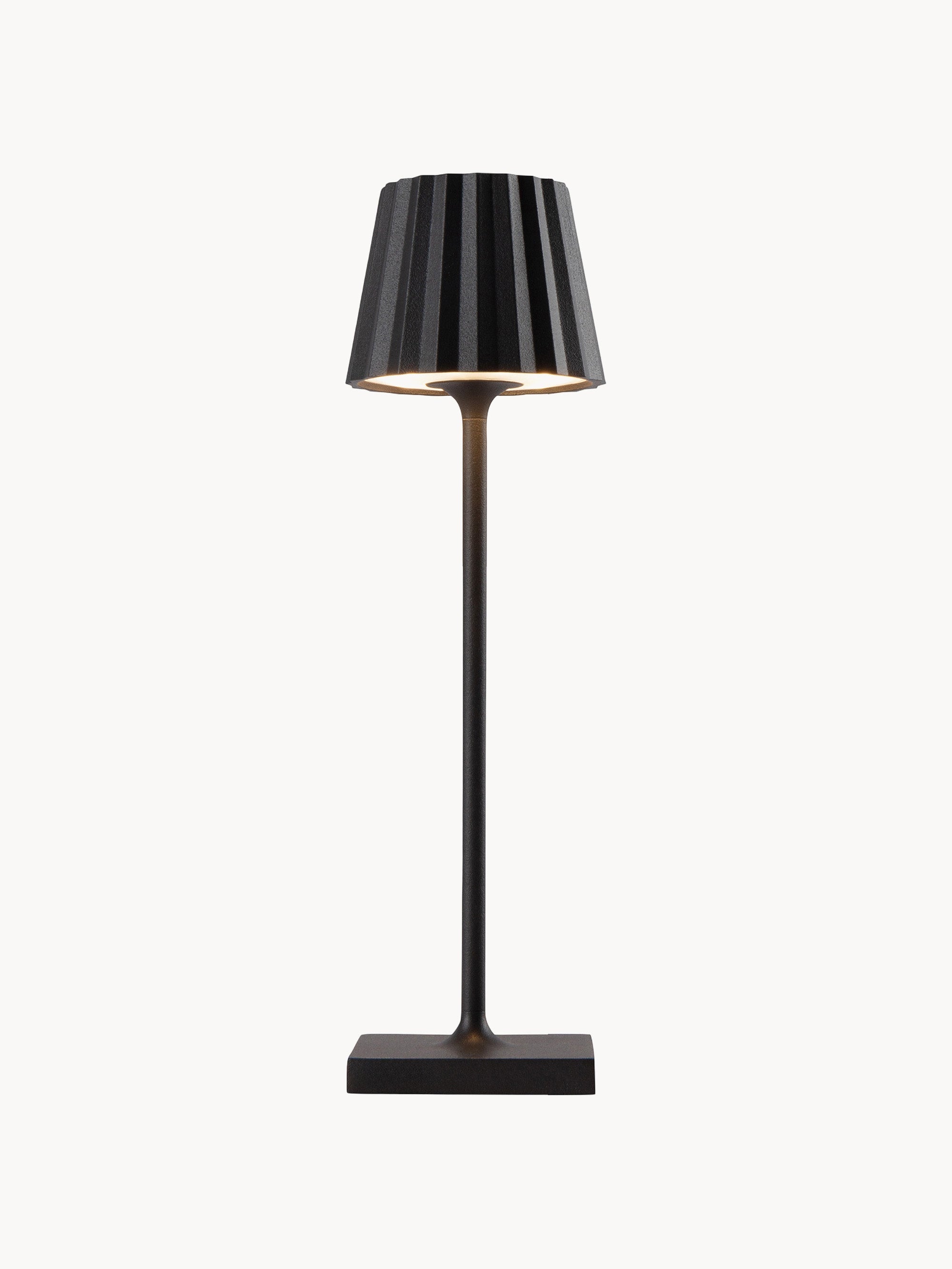 Lampe à poser LED d'extérieur portable Assar, intensité lumineuse variable - Noir