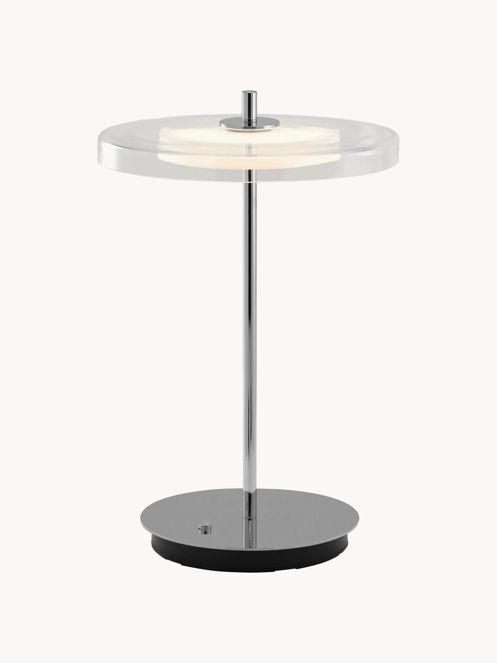Lampe à poser portable Faulkner, intensité ajustable - Argenté, transparent