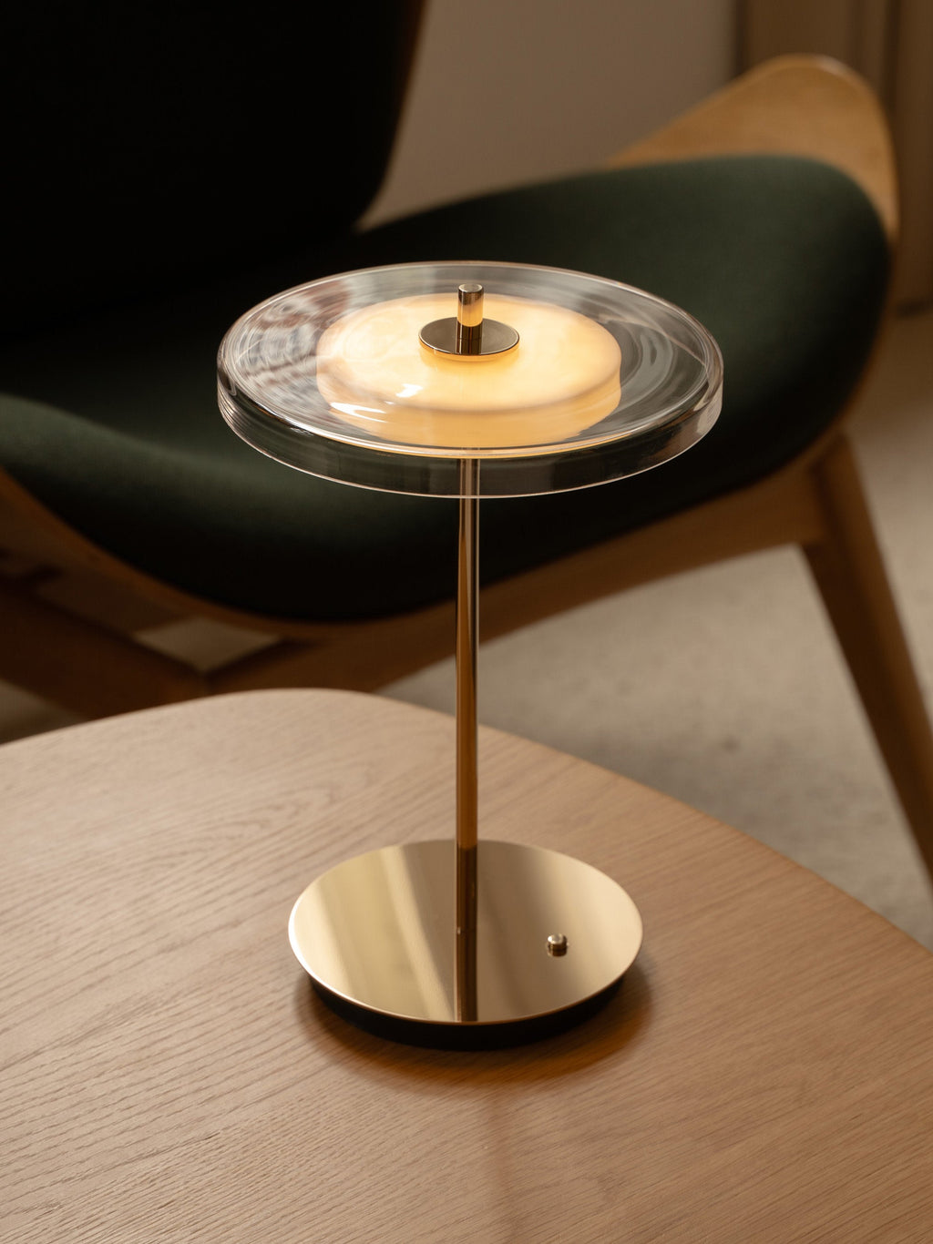 Lampe à poser portable Faulkner, intensité ajustable - Doré, transparent