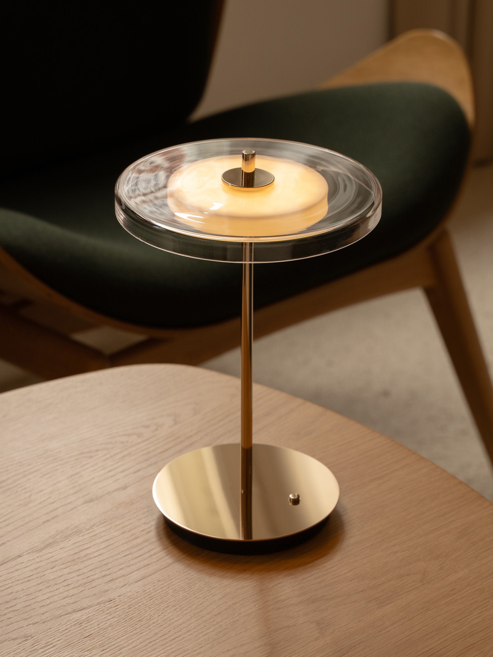 Lampe à poser portable Faulkner, intensité ajustable - Doré, transparent
