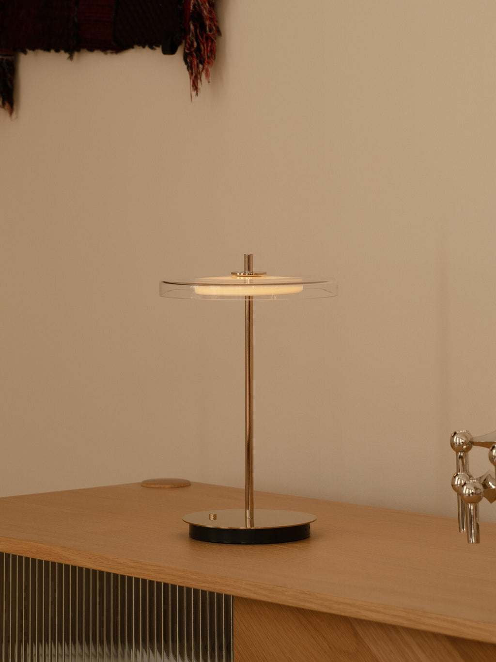 Lampe à poser portable Faulkner, intensité ajustable - Doré, transparent