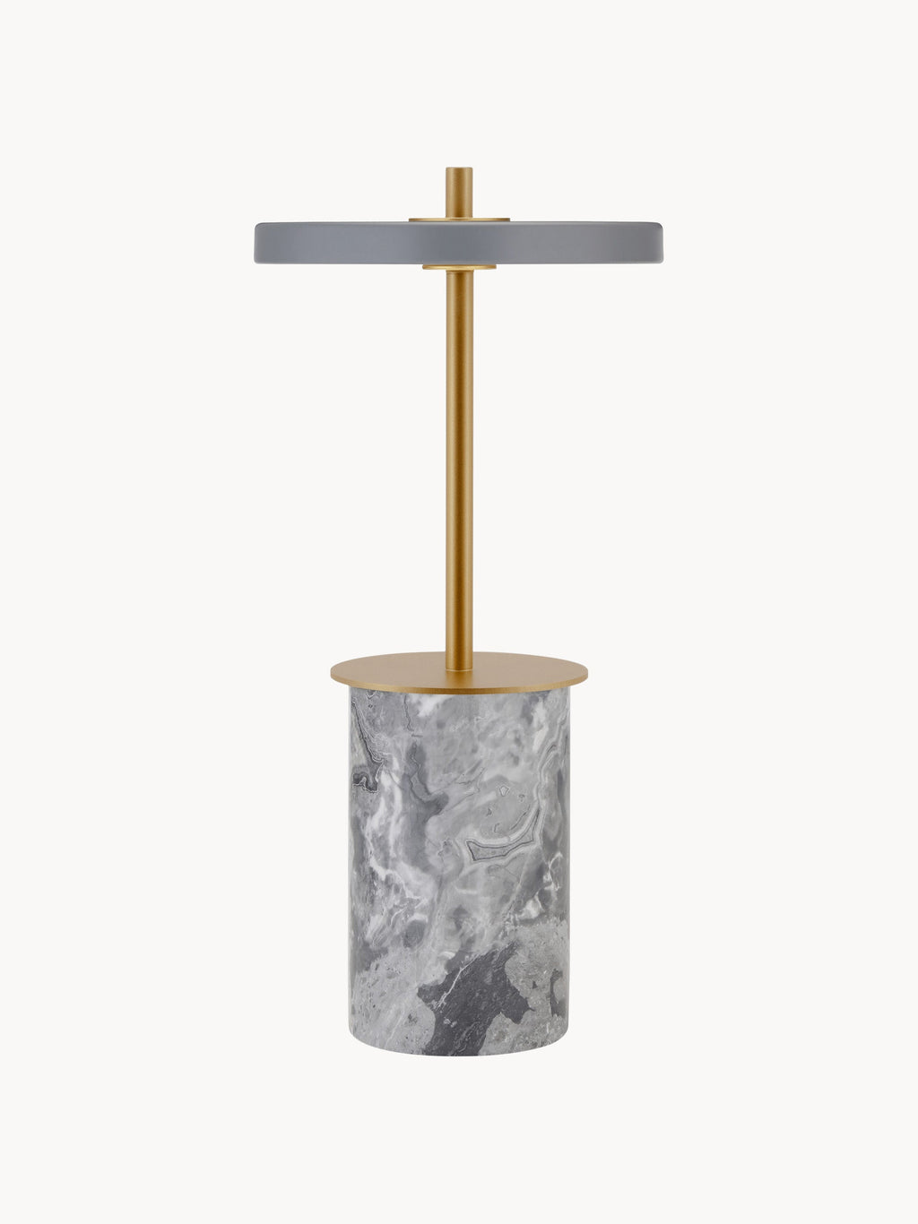 Lampe à poser portable Marc, intensité ajustable - Gris clair, marbré, doré