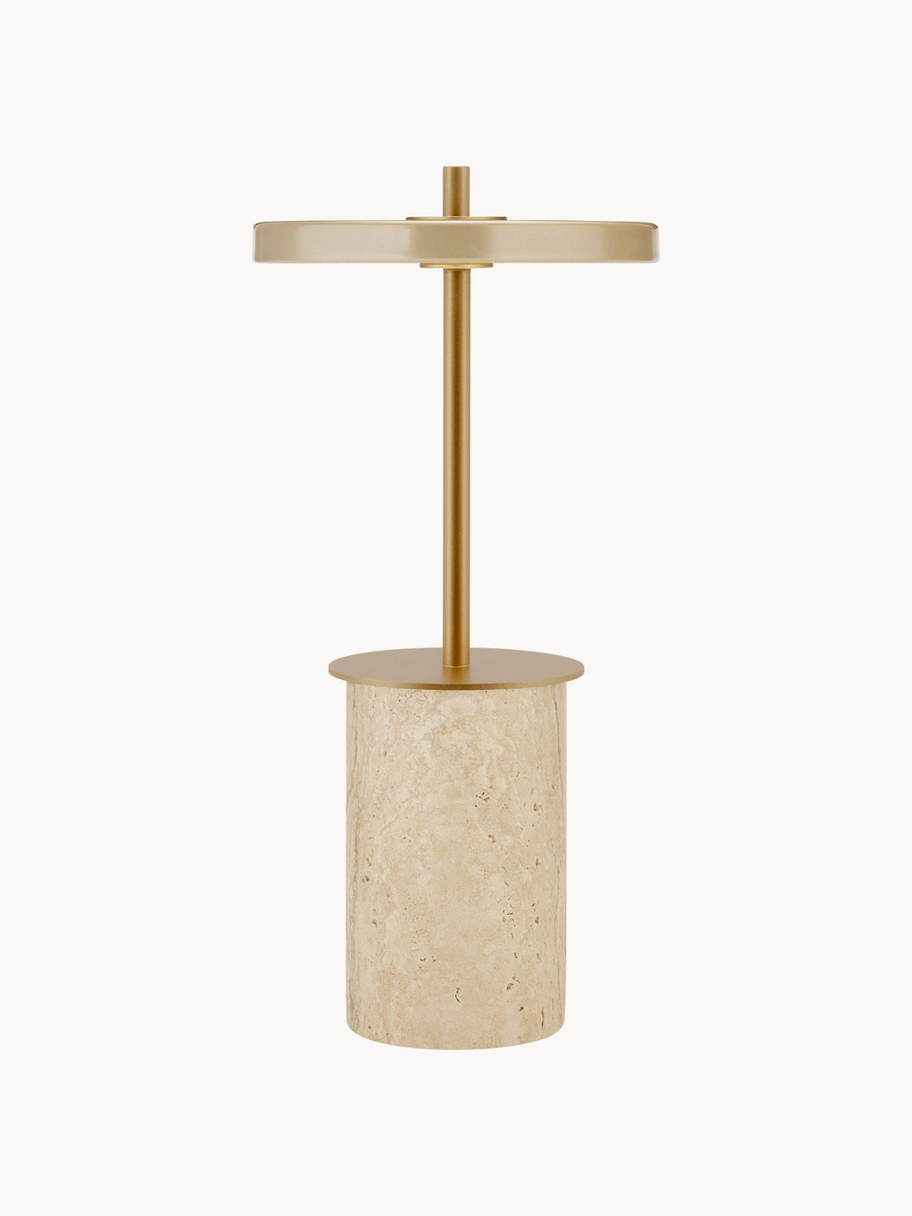 Lampe à poser portable Marc, intensité ajustable - Beige clair, marbré, doré