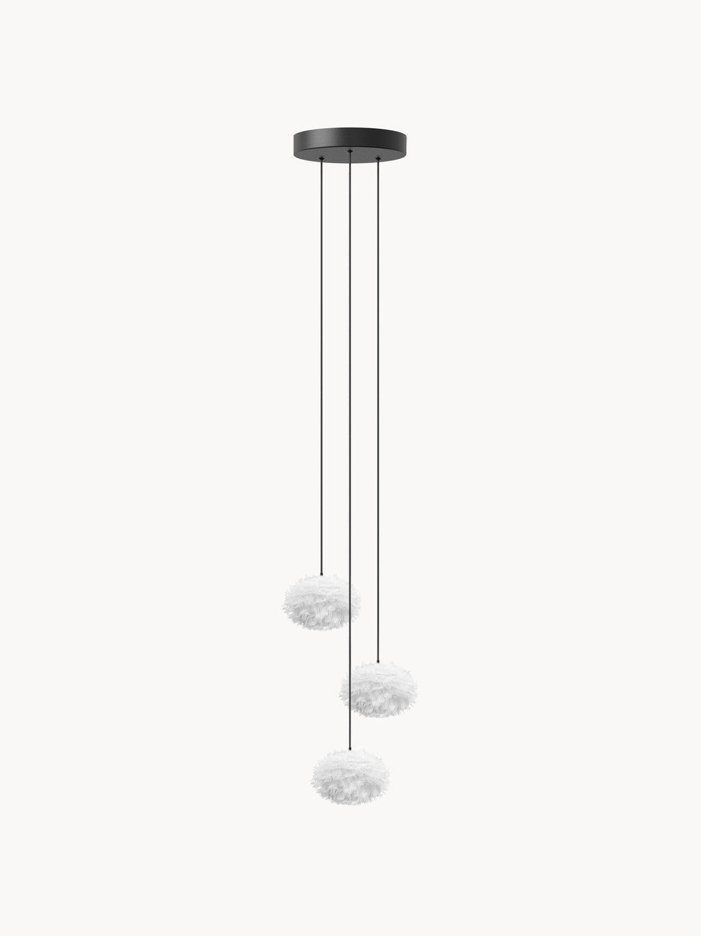 Suspension grappe Oric - Blanc, noir