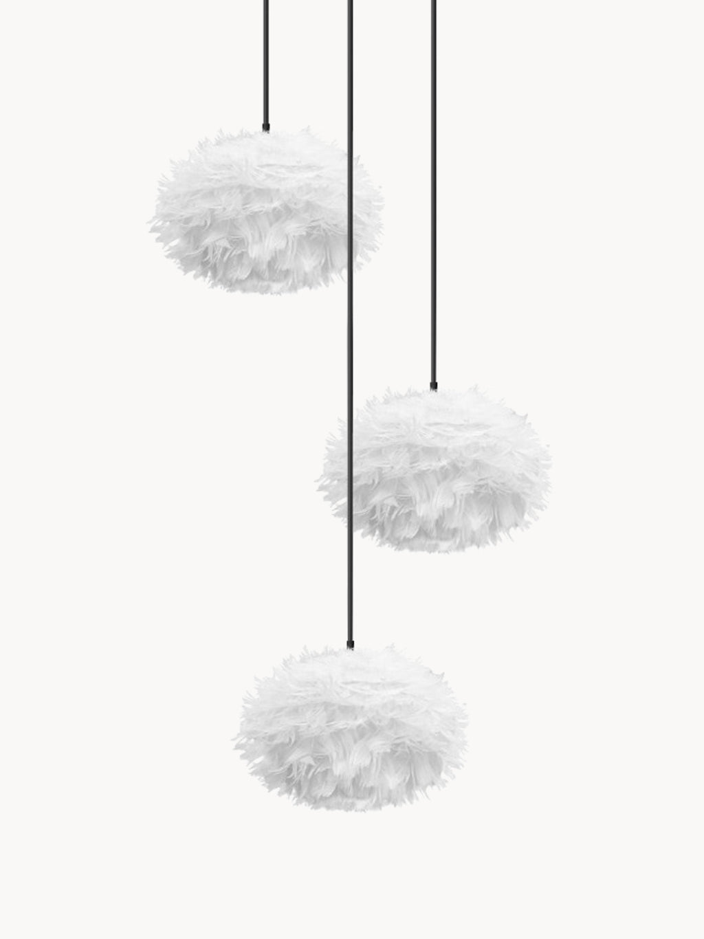 Suspension grappe Oric - Blanc, noir