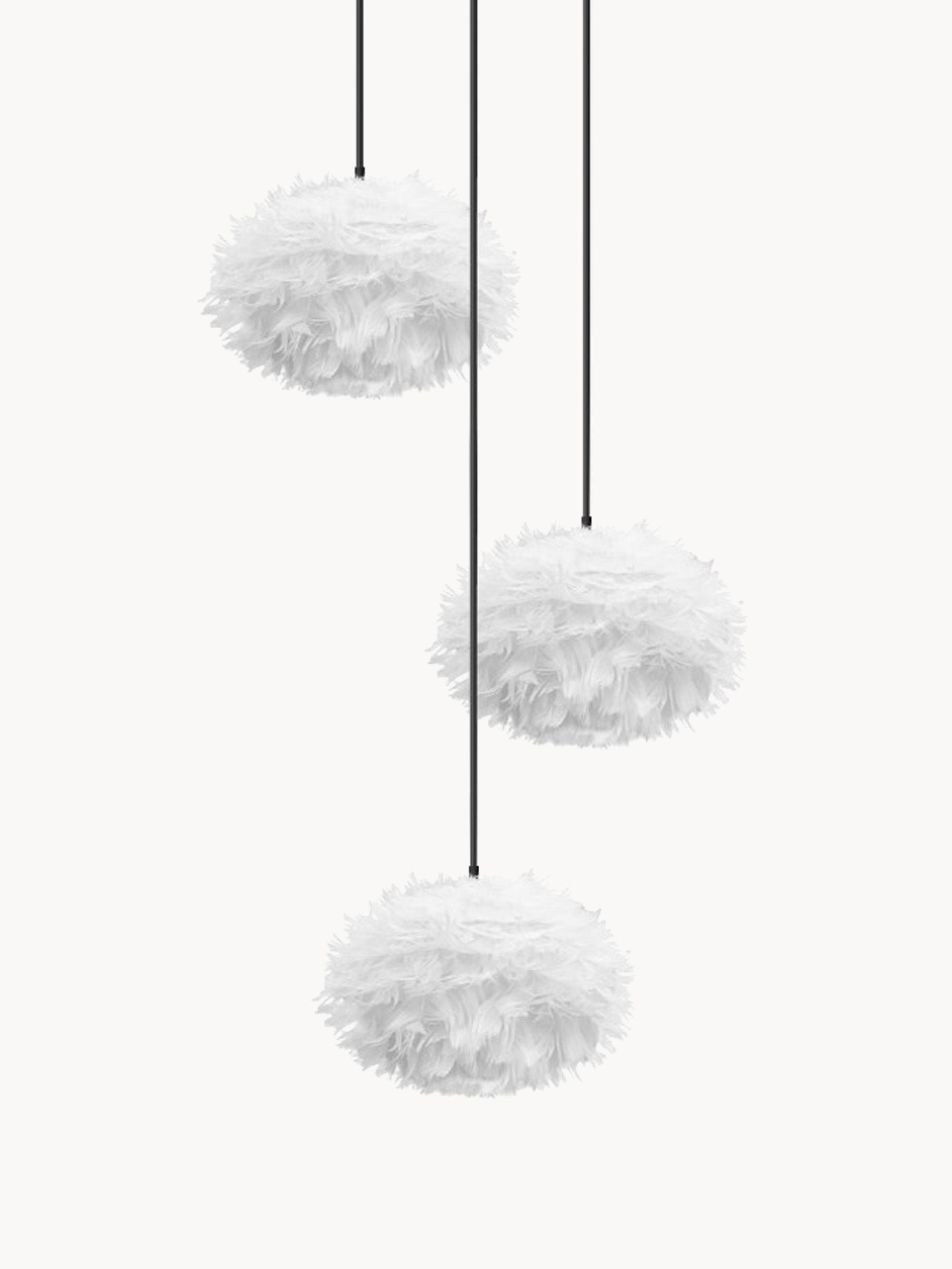 Suspension grappe Oric - Blanc, noir