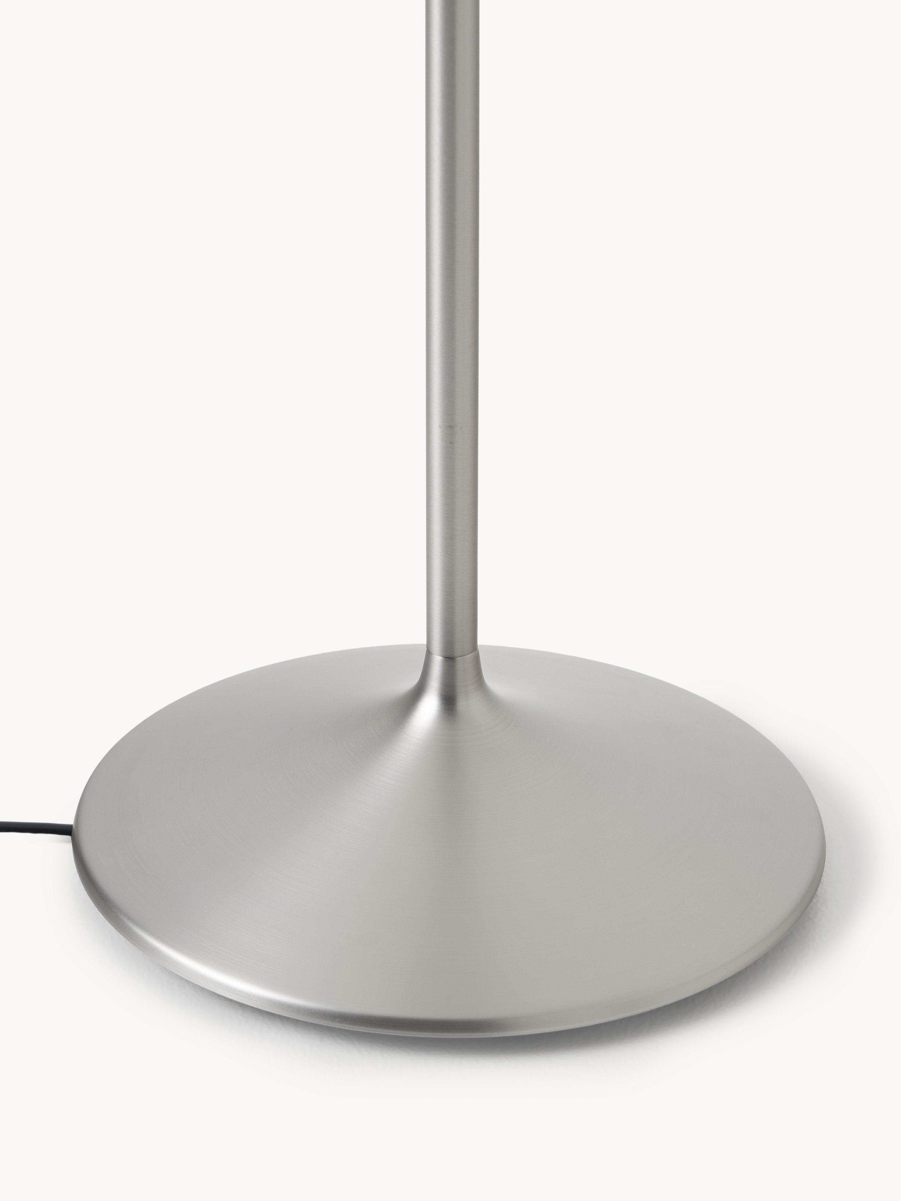Grande lampe à poser artisanale Corwin - Blanc, argenté