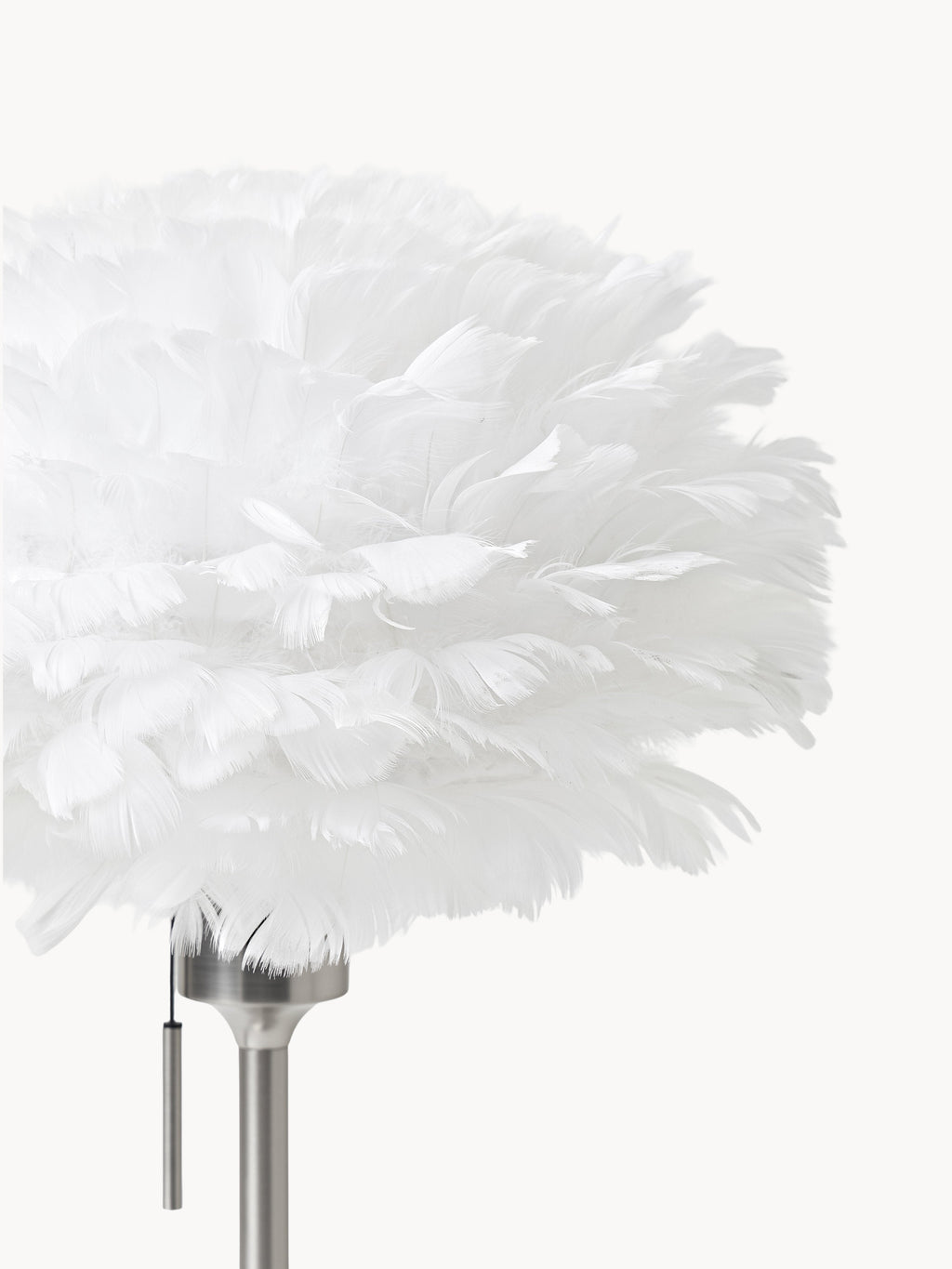 Grande lampe à poser artisanale Corwin - Blanc, argenté