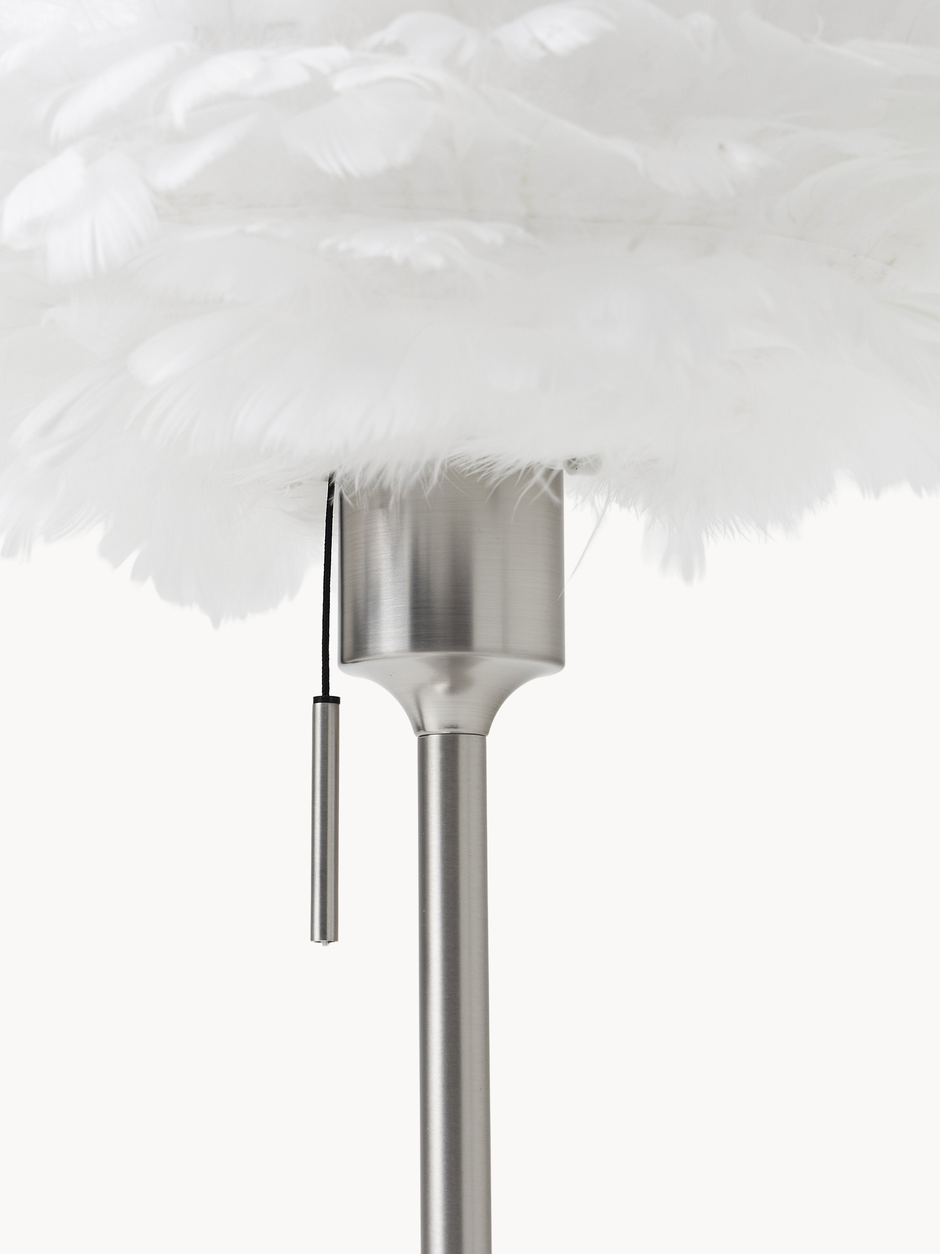 Grande lampe à poser artisanale Corwin - Blanc, argenté