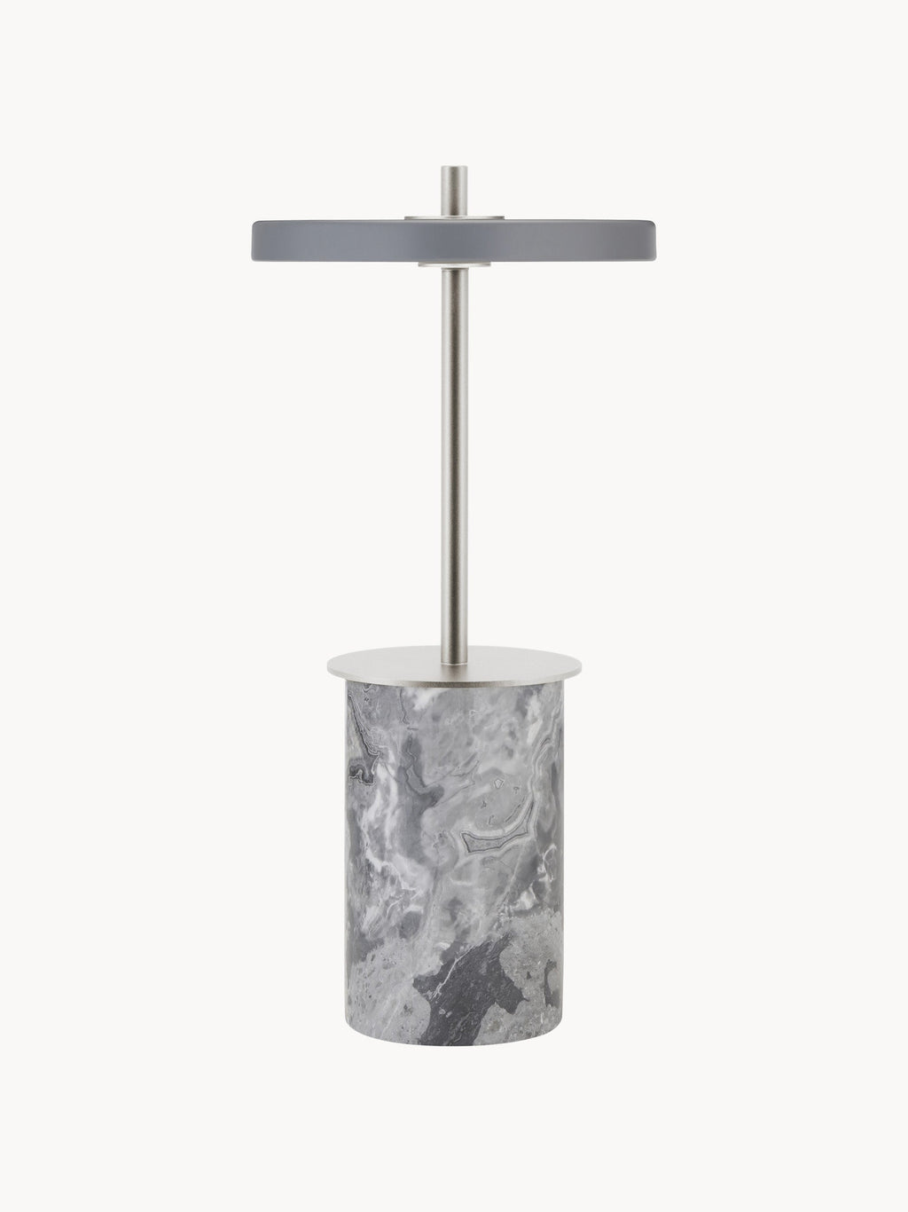 Lampe à poser portable Marc, intensité ajustable - Gris clair, marbré, argenté