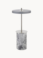 Lampe à poser portable Marc, intensité ajustable - Gris clair, marbré, argenté