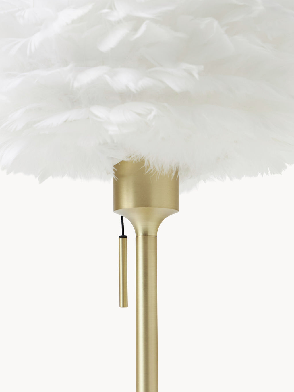 Grande lampe à poser artisanale Corwin - Blanc, doré