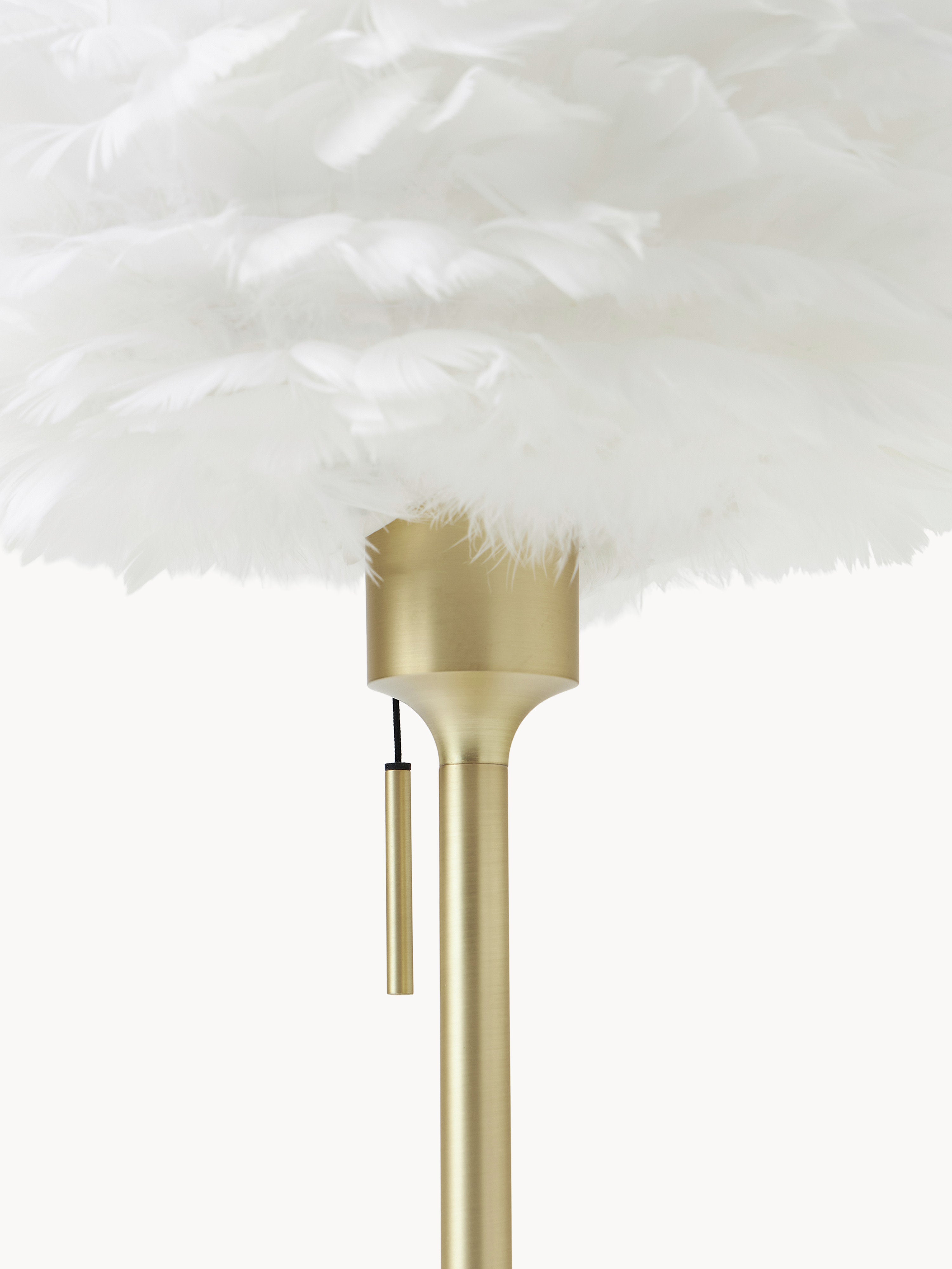 Grande lampe à poser artisanale Corwin - Blanc, doré
