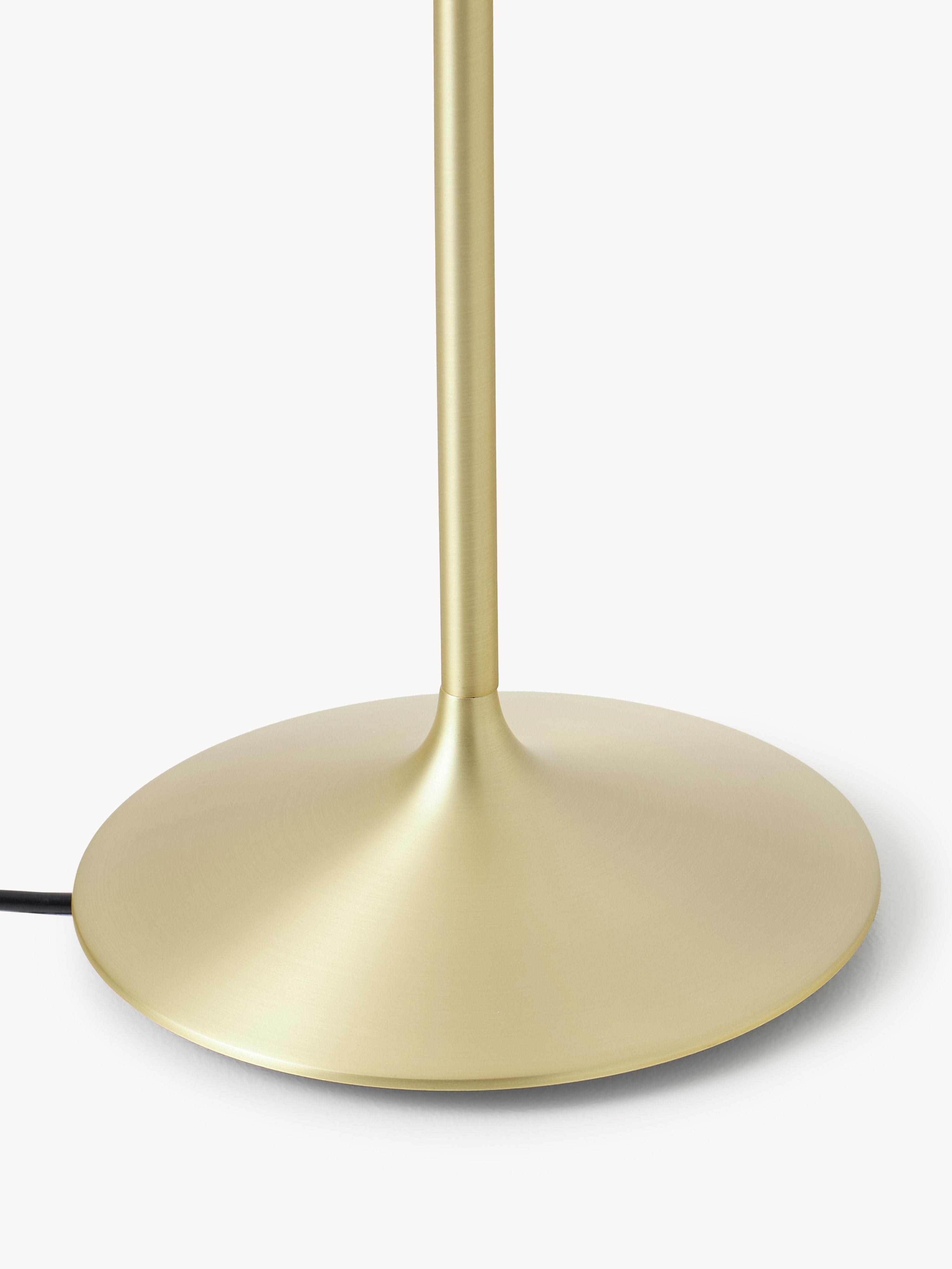 Grande lampe à poser artisanale Corwin - Blanc, doré