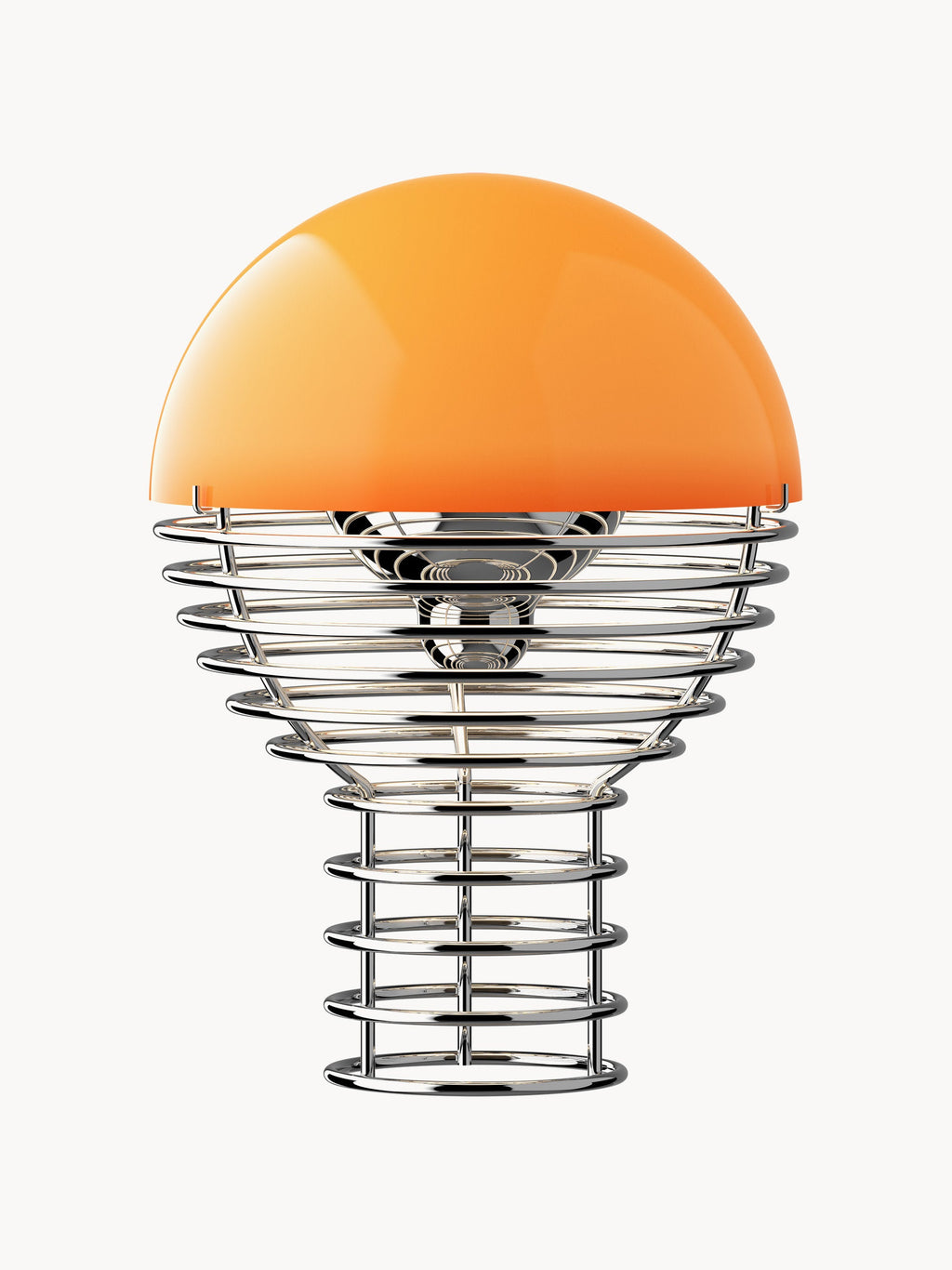 Petite lampe à poser LED à intensité variable Design Ras - Argenté, orange