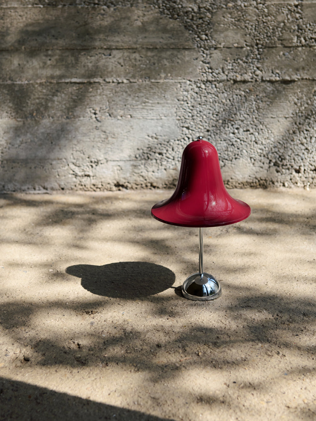 Petite lampe à poser LED Design Ras, intensité ajustable - Bordeaux, argenté