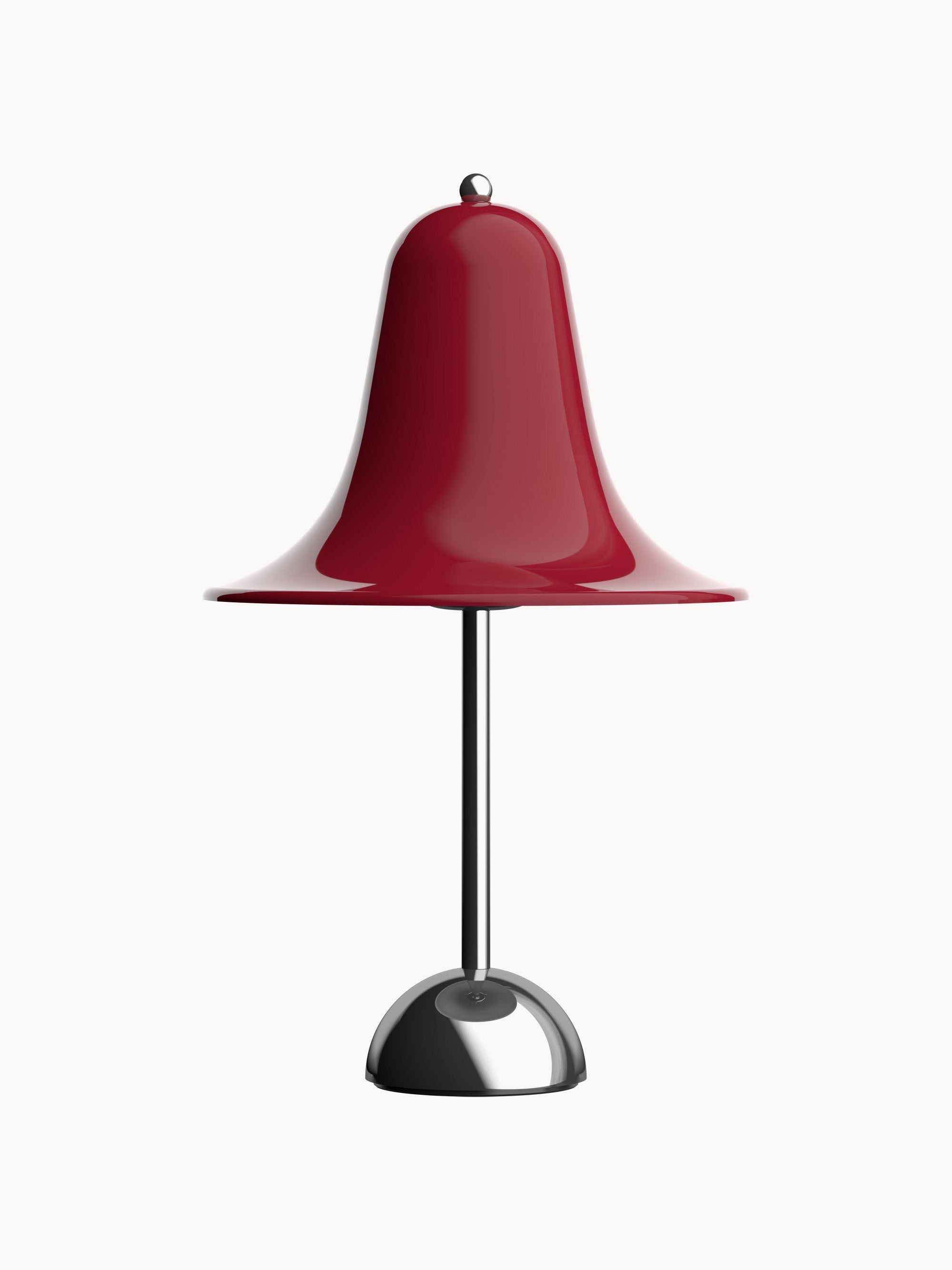 Petite lampe à poser Design Ras - Bordeaux, argenté