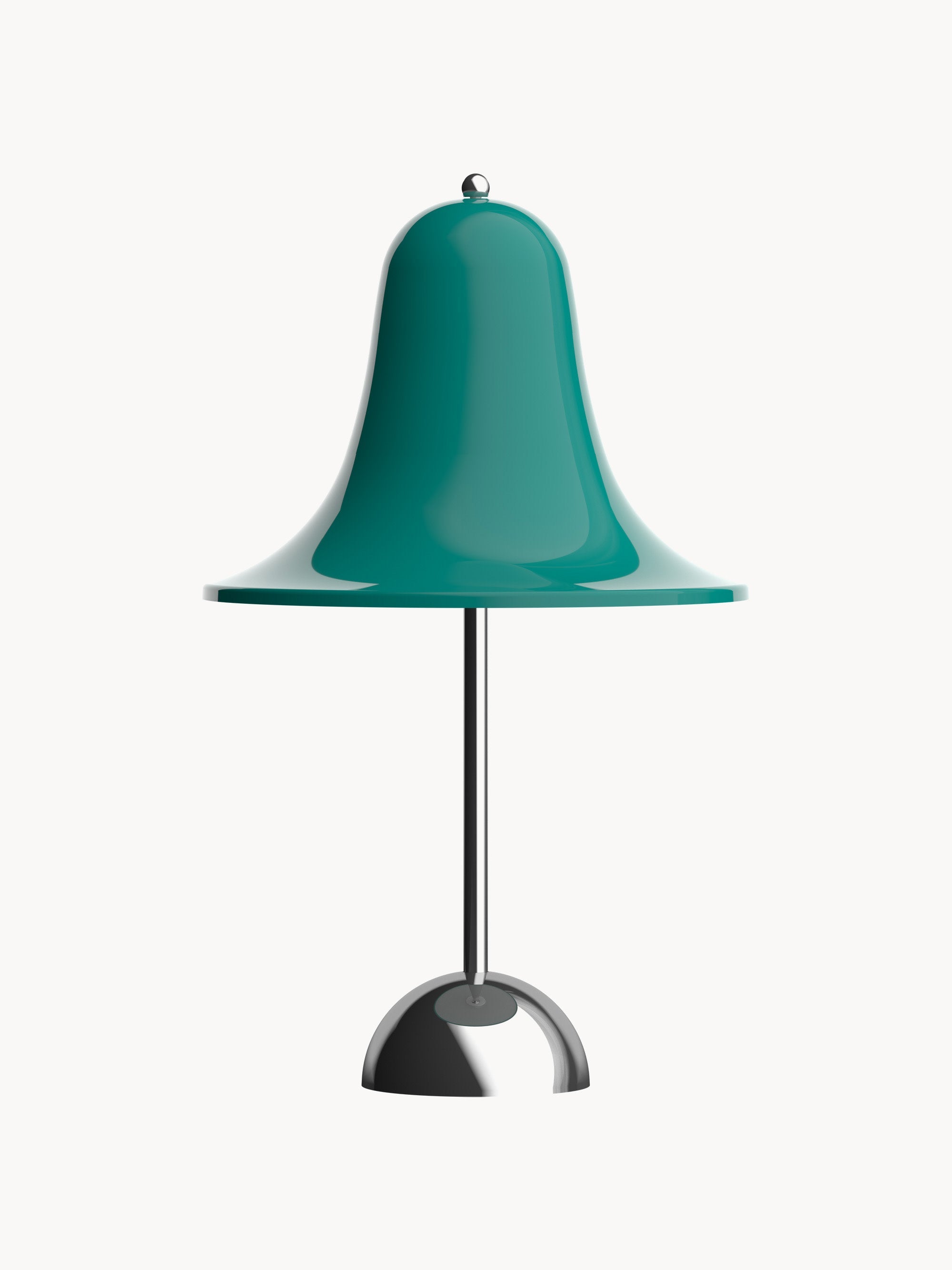 Petite lampe à poser LED Design Ras, intensité ajustable - Bleu pétrole, argenté