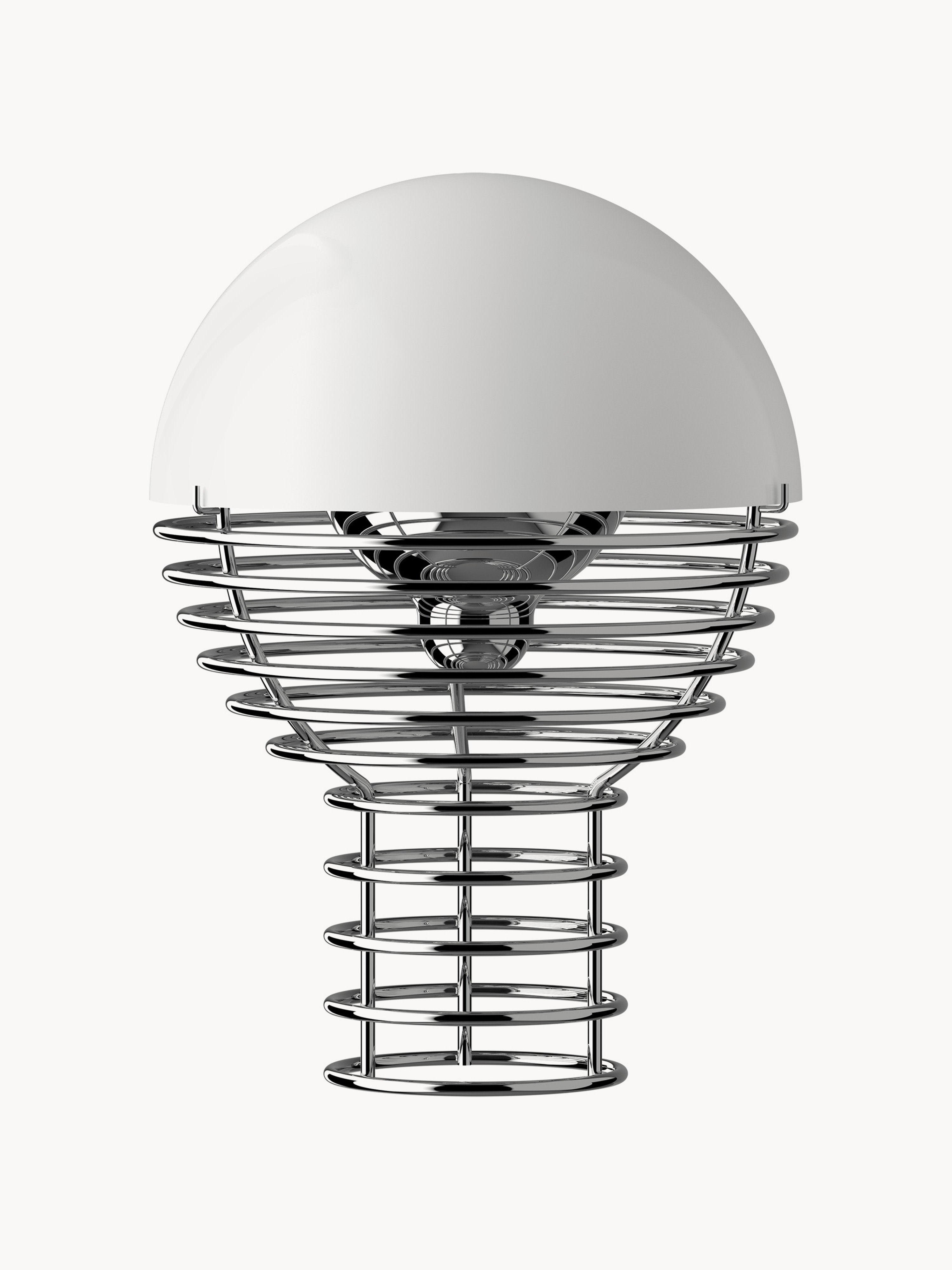 Petite lampe à poser LED à intensité variable Design Ras - Argenté, blanc
