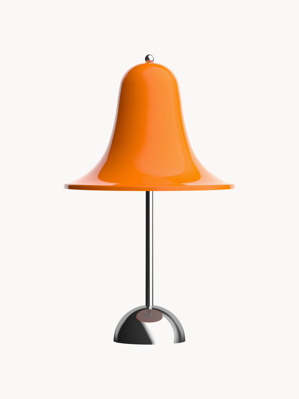 Petite lampe à poser LED Design Ras, intensité ajustable - Orange, argenté
